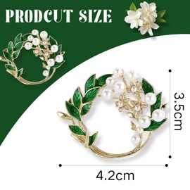 BORFUE Lily Of The Valley Brooch Gifts Lily Brooches for Women with Faux Pearl Brooches for Women Uk for Christmas, Valentine's Day, Birthday, Mother's Day