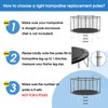 8 Universal Trampoline Enclosure Net Poles, Trampoline Poles Replacement and