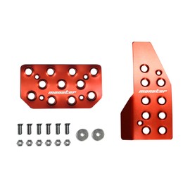 MONSTER SPORT 849525-7650M Sports Driving Pedal Cover, Red, Anodized Swift Sport [ZC33S], Swift [ZC13S/ZC83S], Other AT Cars [ZC33 AT]