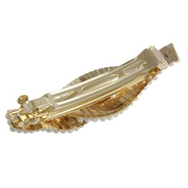 VINGTAINE H-898 Twisted Pearl Barrette Hair Accessories, Hair Clip, After-party, Party