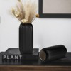 Matte Black Ceramic Vase for Flowers, 8 INCH Modern Small