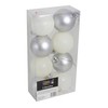 Christmas Decoration 8 Pack 50mm Glitter / Plain Baubles -