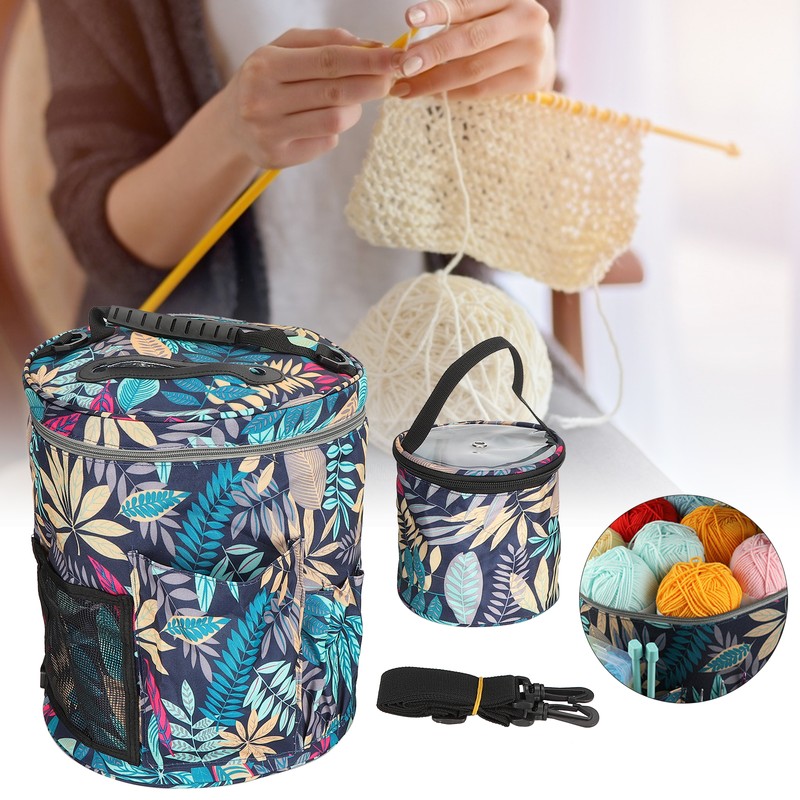 2Pcs Storage Bag 600D Oxford Cloth Printing MultiPocket Hand Strap