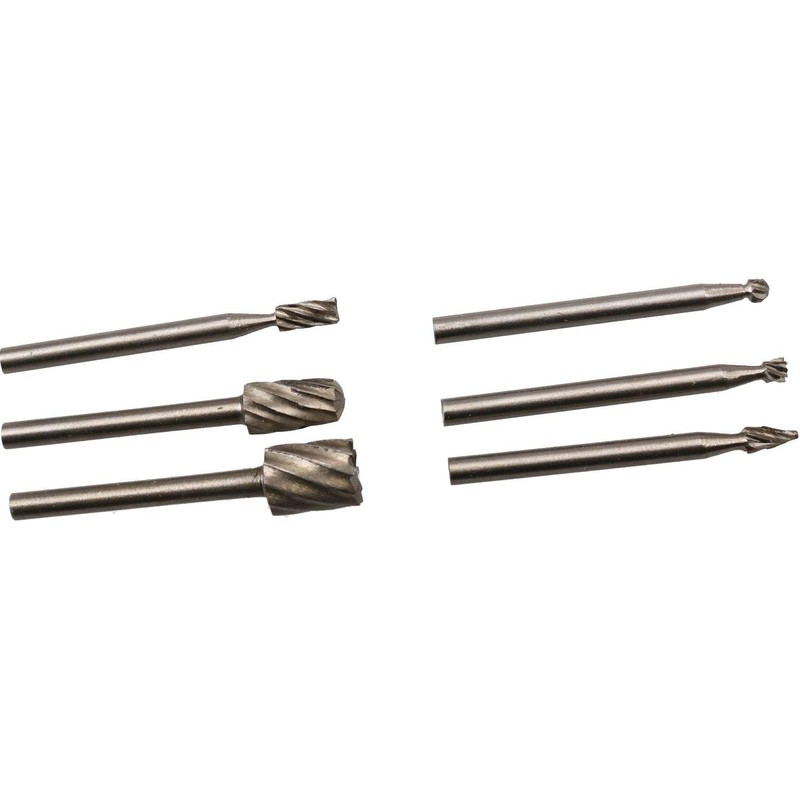 Micro HSS Burr Set for Rotary Tools with 3.17mm Chuck