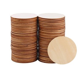 30 Pieces 4 Inch Wood Circles for Crafts Unfinished Wood Rounds Wooden Cutouts for Crafts, Wooden Circles for Kids Painting, Wood Burning Blank Wood Slices for Coasters Home Decor