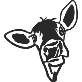 Calf Vinyl Decal - 11 Inches - for Walls, Windows, Doors, Vehicles - Outdoor-Grade 2.5mil Thick Vinyl - Matte Black