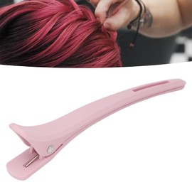 12 Pcs Hair Clips, Plastic Duck Bill Clips, Pink Duck Bill Clips No Slip, for Flat Ironing, Coloring and Blow Drying