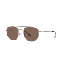 Vogue Eyewear Men's VO4220S Square Sunglasses, Gunmetal/Dark Brown, 51 mm