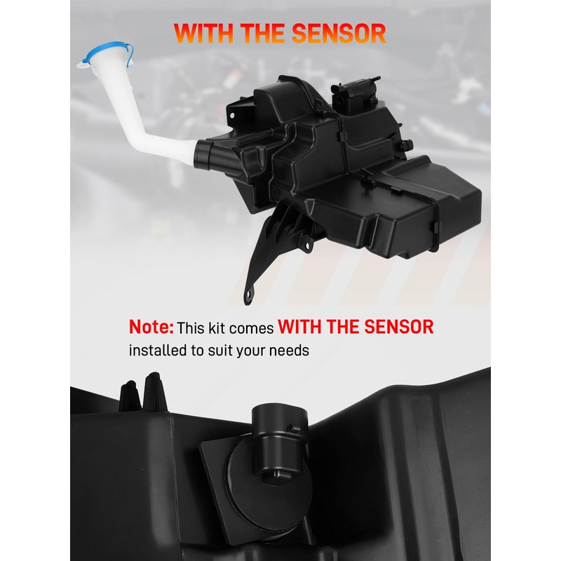 GDUKOP 28910-9HM0A Windshield Fluid Reservoir wiht Sensor, Compatible with Nissan
