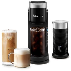 Keurig K-Café Barista Bar Single Serve Coffee Maker and Frother, with 3 Brew Sizes, Hot and Cold Coffee Capabilities, 2oz Coffee Shot Button, Black