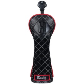 Golf Club Head covers Hybrid Utility Rescue with Interchangeable Number Tag 23456 UT Elastic Closure Black PU Leather Birdie