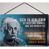 Blechschild Albert Einstein: To fall in love is not the dumbest thing man does with cord 30 x 20 cm. - Blechemma
