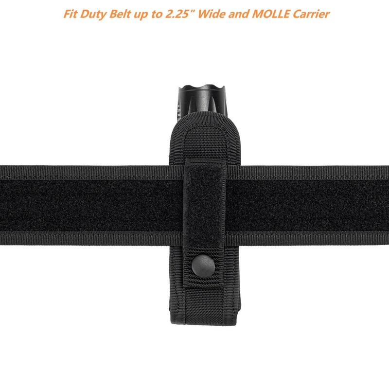 TACNEX Open Top Flashlight Holder Nylon Pouch Duty Belt MOLLE