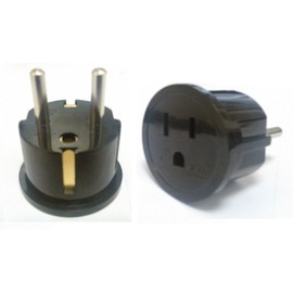 Ckitze USA/Asia/Australia to Europe, Germany, France, Russia Plug Adapter – 2 Pack - Type E/F Schuko Grounded American to European Plug Adaptor for Mobile Cell Phone, Laptop, Tablet Chargers