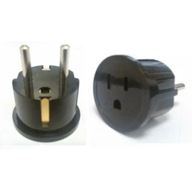 Ckitze USA/Asia/Australia to Europe, Germany, France, Russia Plug Adapter – 2 Pack - Type E/F Schuko Grounded American to European Plug Adaptor for Mobile Cell Phone, Laptop, Tablet Chargers