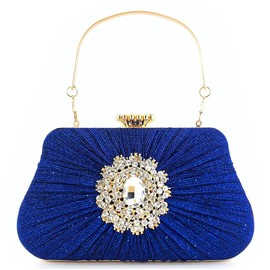 Fioeyr Ladies Clutch Sparkling Evening Handbag Shoulder Bags Glittering Elegant Diamond Beaded Purse for Party, Weeding, Prom, Banquet, Cocktail