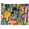 Blue Q Zipper Pouch, Mushrooms. Made from 95% Recycled Material,