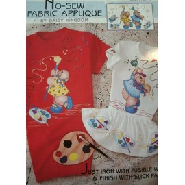 PAINT IT! NO SEW FABRIC APPLIQUE KIT FROM DAISY KINGDOM - JUST IRON WITH FUSIBLE WEB AND FINISH WITH SLICK PAINT - EASY AND FAST