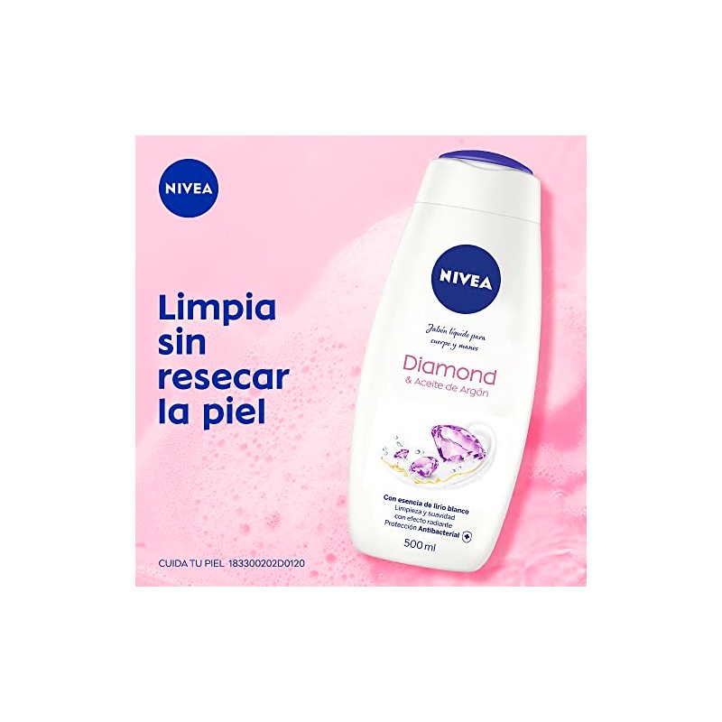 NIVEA Shower Jabón Líquido para Cuerpo, Diamond Touch, 500 ml,