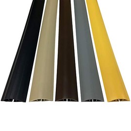 Electriduct Small Plastic Flexible Floor Cord Cover Cable Protector and Wire Concealer - Includes Double Sided Tape - 5 Feet - Brown