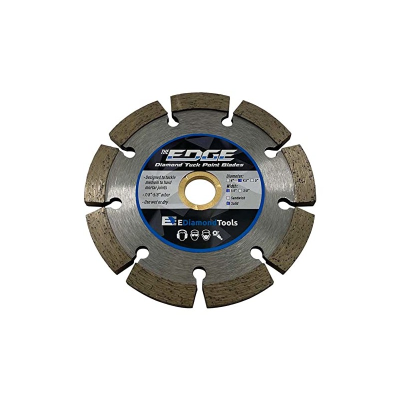 4.5" Diamond Tuck Point Blade for Mortar Joint Removal, Single