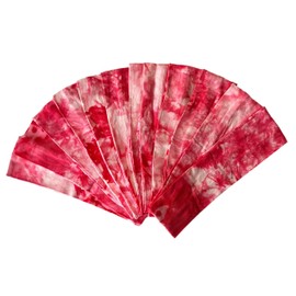Funny Girl Designs Tie Dye Headbands Set of 12 Lightweight Cotton Lycra Blend Fashion and Sport Headbands (Pink)