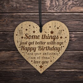 Red Ocean Funny Birthday Gift For Men Women Engraved Heart 40th 50th 60th Birthday Gift For Him Her