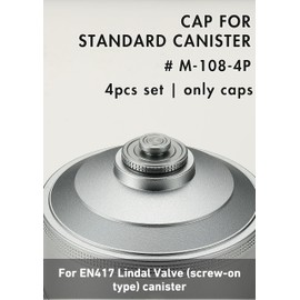 CAMPINGMOON 4pcs Cap for Camping Gas Fuel Canister with EN417 Lindal Valve M-108-4P