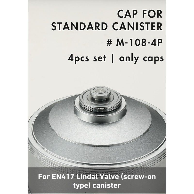 CAMPINGMOON 4pcs Cap for Camping Gas Fuel Canister with EN417