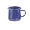 Tablecraft Wanderlust Collection Enamel Mug with Handle, Blue Speckle, 6-Ounce,