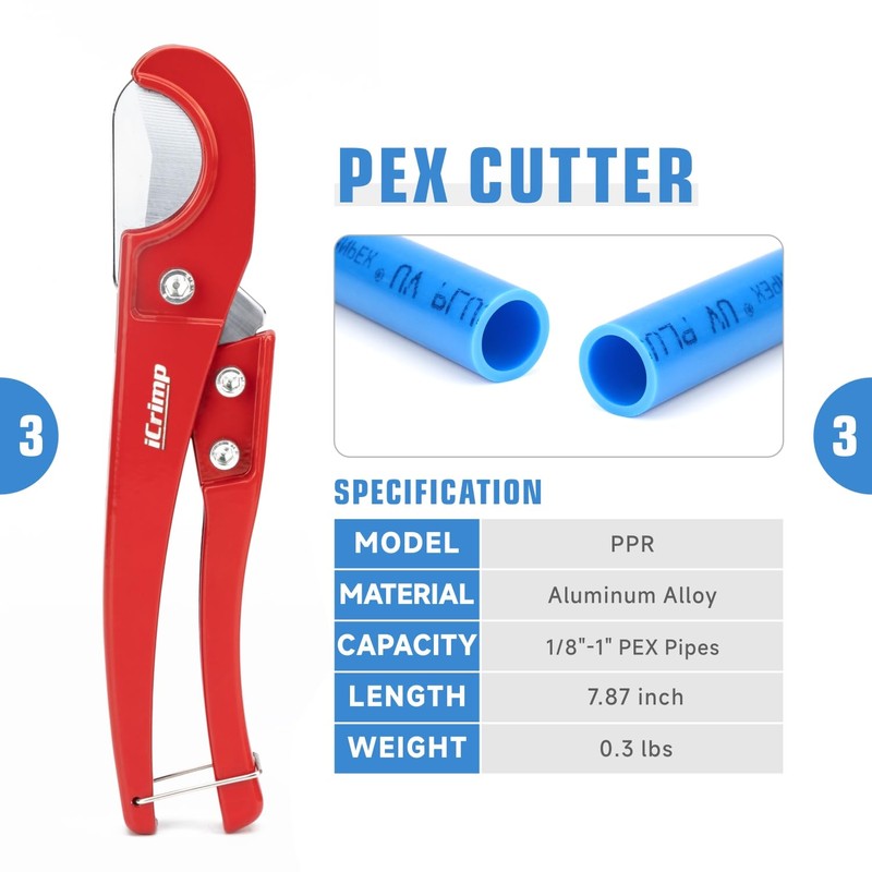 iCrimp KIT-FACL PEX Crimping Tool Kit for Crimping & Removal