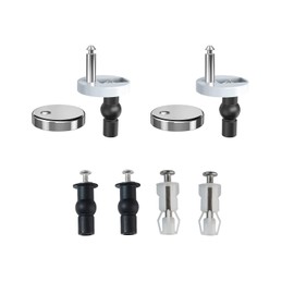 6PCS Toilet Seat Fixings, Universal Quick Release Toilet Seat Top Fittings, Stainless Steel Screws Kit, WC Replacement Bolts with Expanding Rubber Screws for Toilet Blind Holes