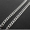 r_planning Silver Necklace, Curb Chain, Simple Design, Accessory, Unisex, Unisex