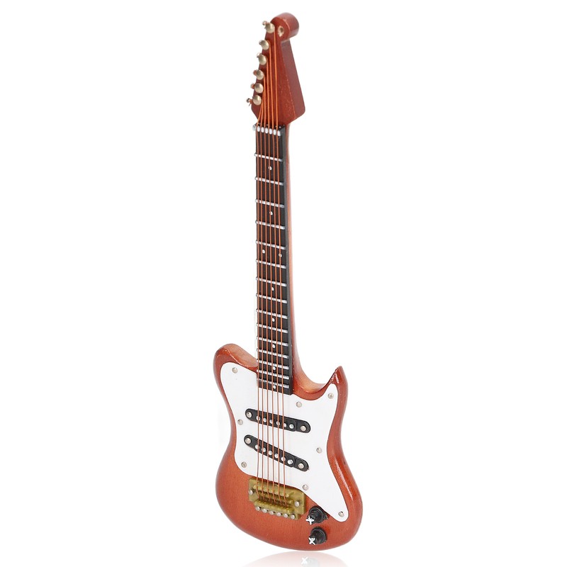 5.9in Mini Guitar Model Delicate Miniature Musical Instrument Guitar Model