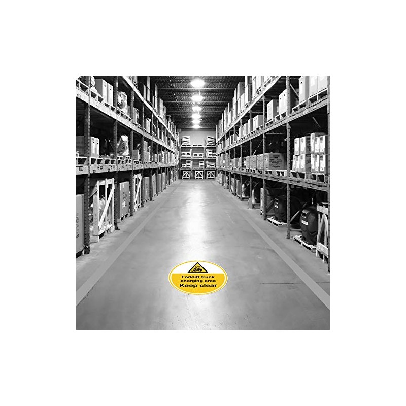 Forklift Charging Area Floor Safety Marker - Anti-Slip Vinyl Sticker