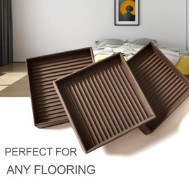 Yelanon Non Slip Furniture Pads,12 Pcs 2" Furniture Coasters - Anti-Skid Grippers,Rubber Furniture Pads Non Slip,Anti-Slide Floor Protectors - Couch stoppers to Prevent Sliding(Brown)