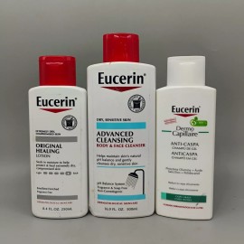 Eucerin  Advanced Cleansing Body and Face Skin Calming Original Healing 5PK 9/25