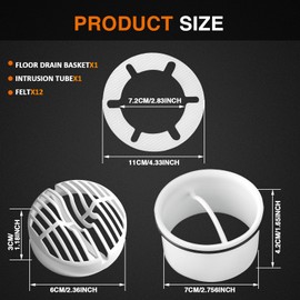 APAKA Hair Strainer with Immersion Pipe for Shower Drain Fitting Set, Compatible 6960, 6963, 6961, 6962 Hair Filter Strainer Insert Shower Drain Siphon, Drain Fitting Hair Strainer for Shower