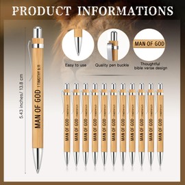 Landical 15 Sets Father Day Man of God Gifts for Men Christian Baptism Gifts, 15 God Keychains 15 Bible Verse Ballpoint Pens 15 Cards Pastor Appreciation Favors for Church Father's Day Supplies