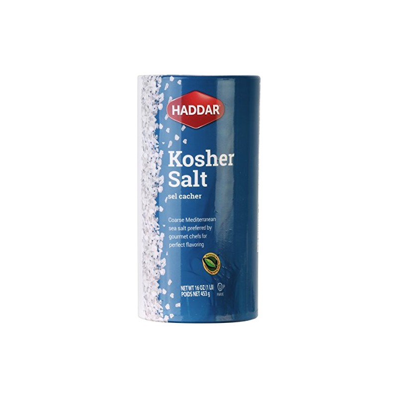 Haddar Kosher Salt 1 Pack (16oz) Rich Tasting Extra Coarse