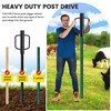 Fence Post Driver, 17 Inch Post Driver with Handle, 2.7