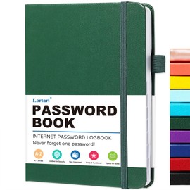 Password Book with Alphabetical Tabs - Internet Address & Password Keeper Logbook, Hardcover Password Notebook for Password Organization