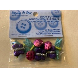 DRESS IT UP  3D MULTI-COLOR GLITTER DRAGON FLY GLITTER LADY BUGS BUTTERFLIES
