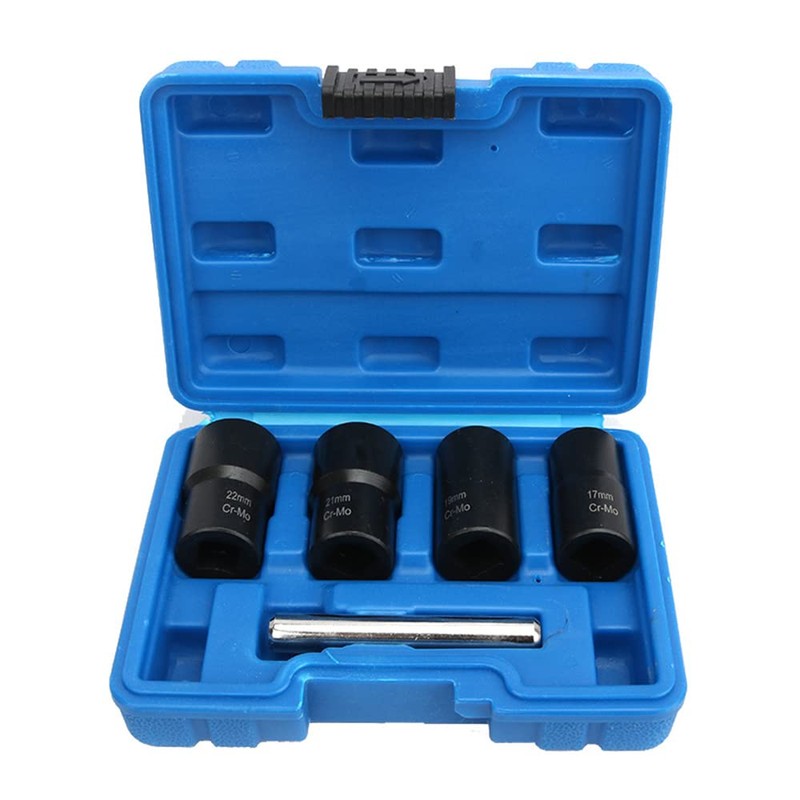 CENPEK 5Pcs Twist Socket Set,1/2 Inch Drive Damaged Bolt Remover,