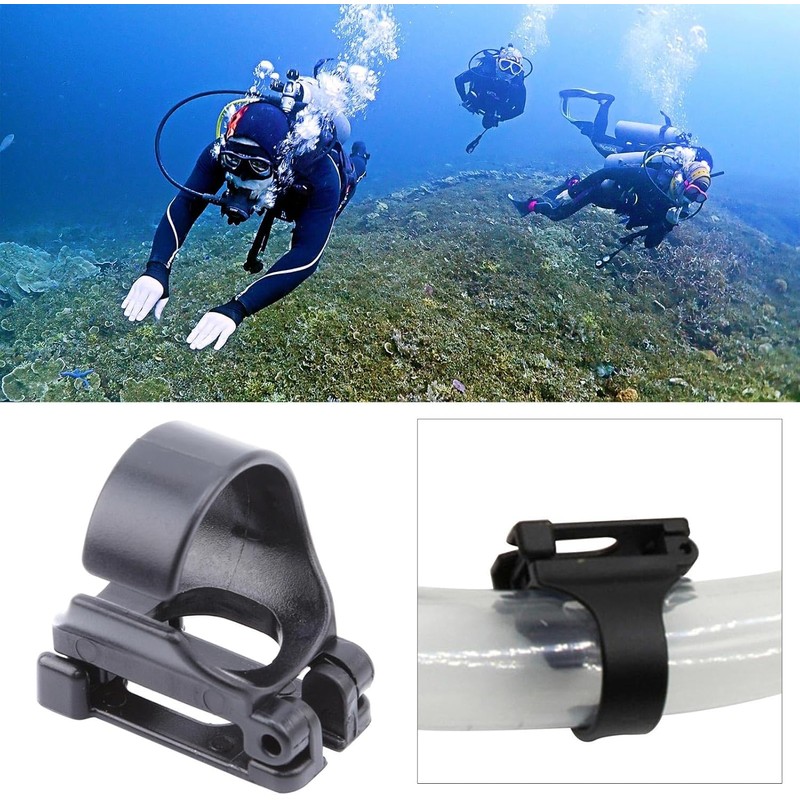 Scuba Dive Snorkel Holder Clips, 4Pcs Scuba Dive Universal Plastic