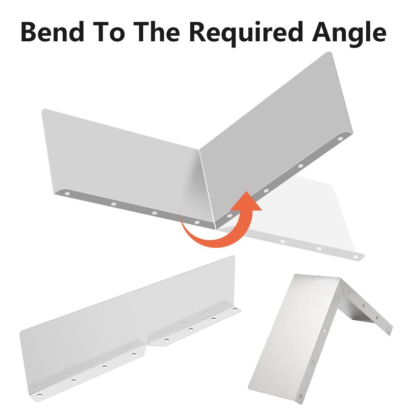4 Pcs Gutter Valley Splash Guards Aluminum Rain Gutter Valley