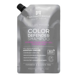 MARTHA DEBYALE HAIR TECH Color Defender Shampoo Pouch. Color, con Jengibre de Awapuhi, 450 ml.