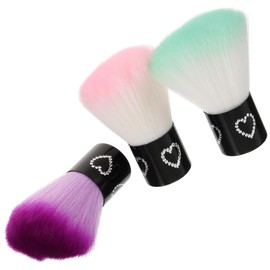 Ipetboom Dust Brush Set 3pcs Makeup Foundation Applicator Synthetic Fiber for Blush for Natural Look Random Color
