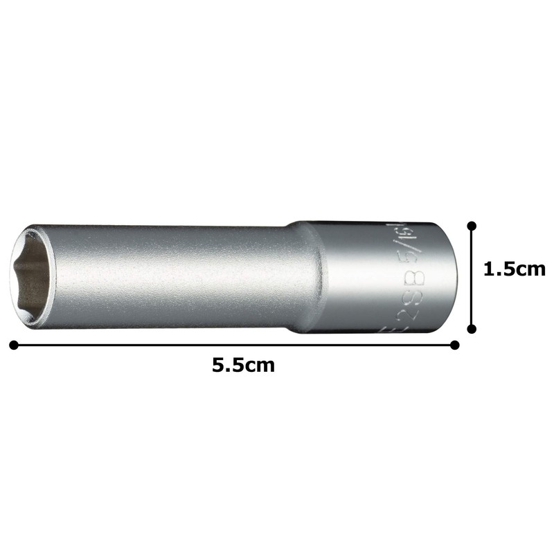 トネ(TONE) ディープソケット(6角) 2SB-10L 差込角6.35mm(1/4") 二面幅5/16inch インチ