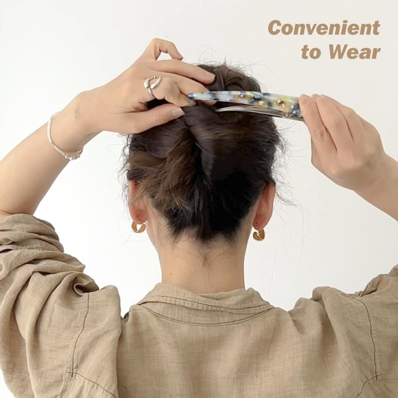 Dizila 6 Pieces Long Big Acrylic Alligator Hair Clips (6PCS